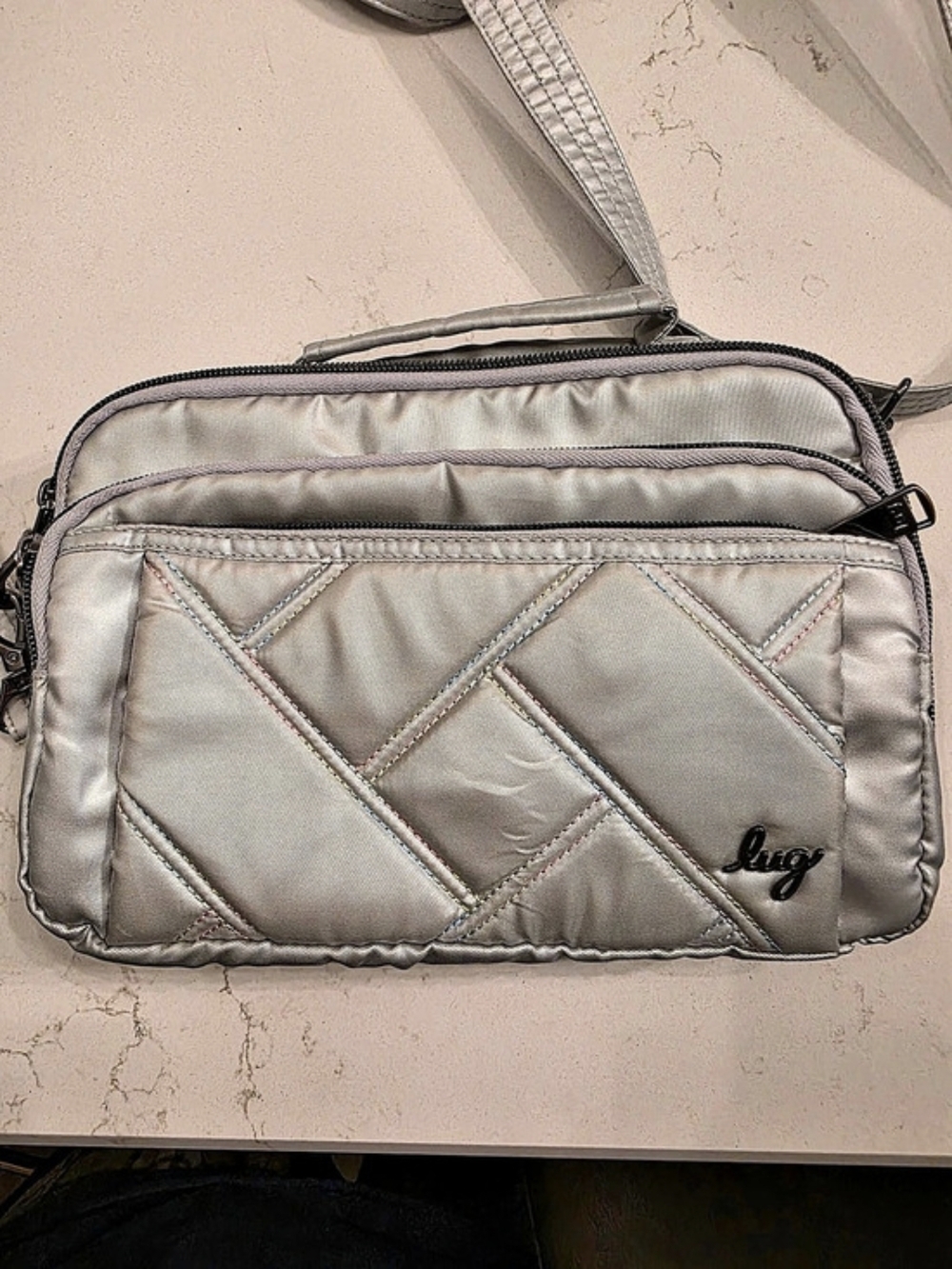 Lug Scoop SE Silver Crossbody Bag